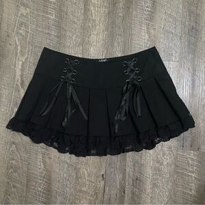 🖤 DOLLS KILL WIDOW BLACK LACE MINI SKIRT 🖤